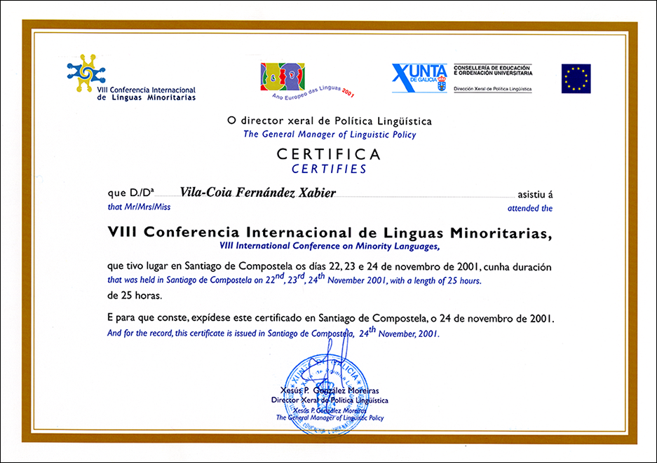 VIII Conferencia Internacional de Linguas Minoritarias
