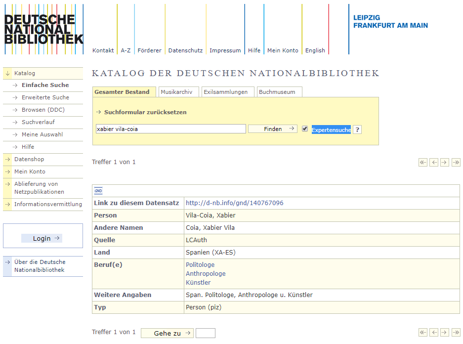 Deustsche National Bibliothek