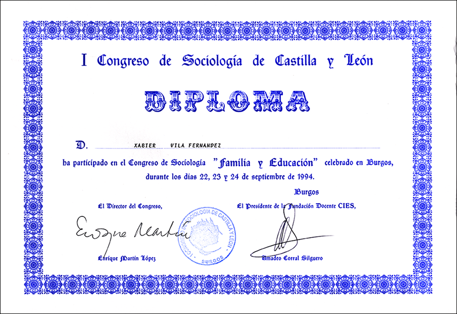 I Congreso de sociología de Castilla y León: Familia y educación