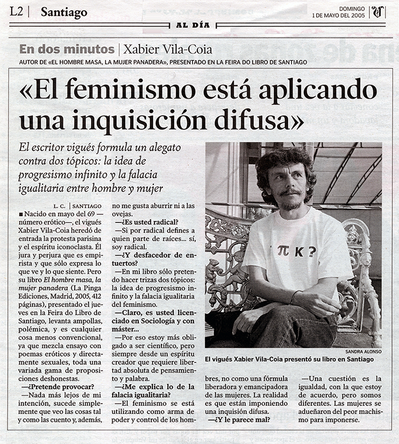 “El feminismo está aplicando una inquisición difusa”