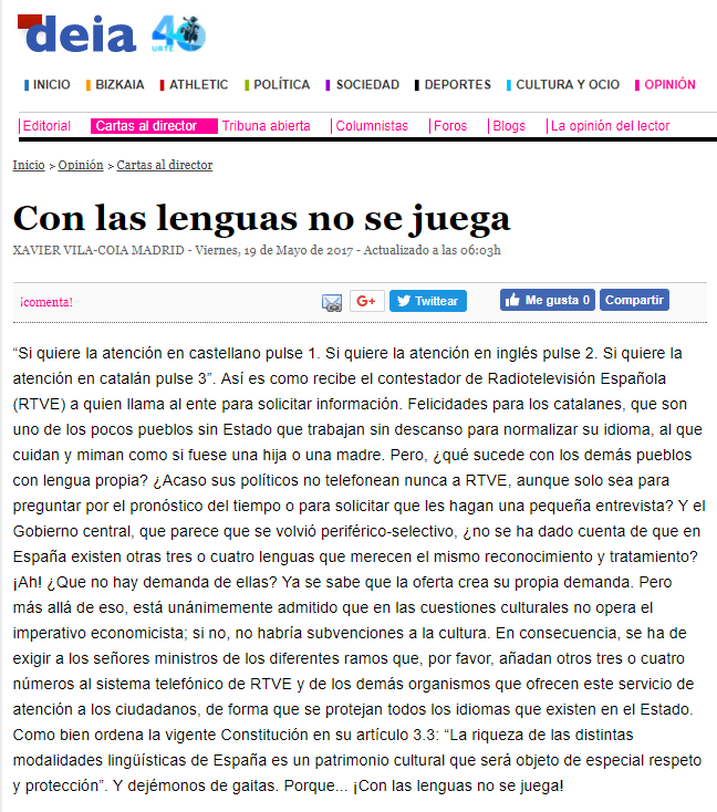 ¡Con las lenguas no se juega!