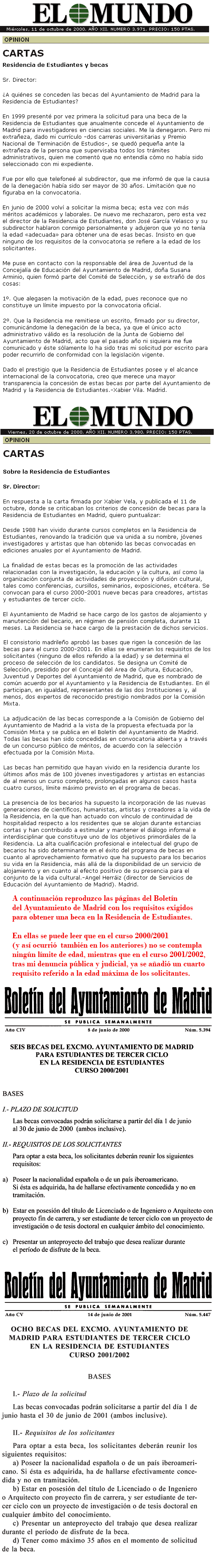 Becas en la Residencia de Estudiantes.