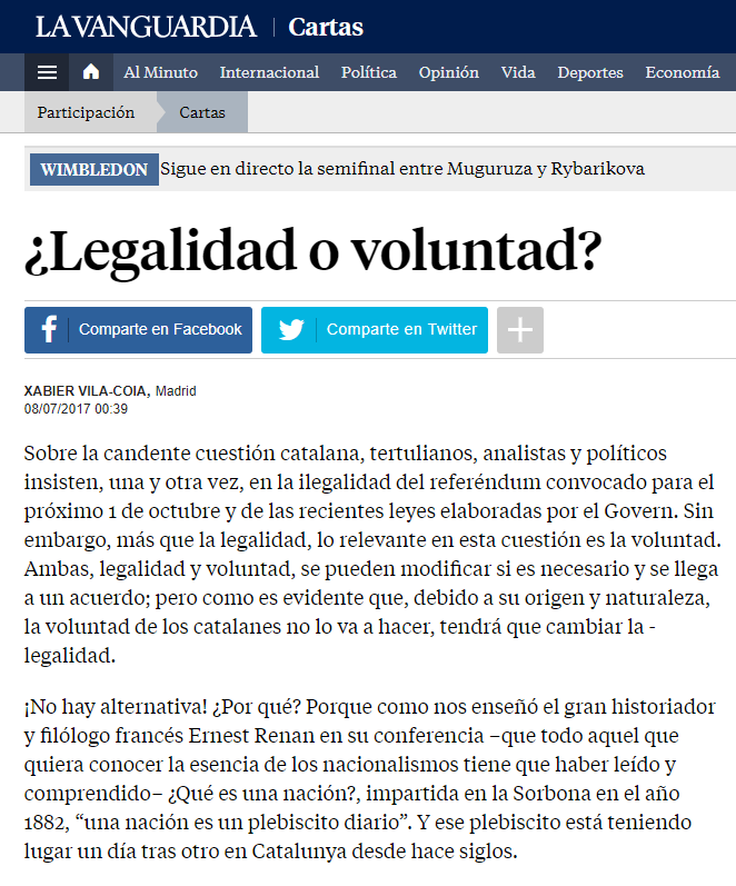 ¿Legalidad o Voluntad?