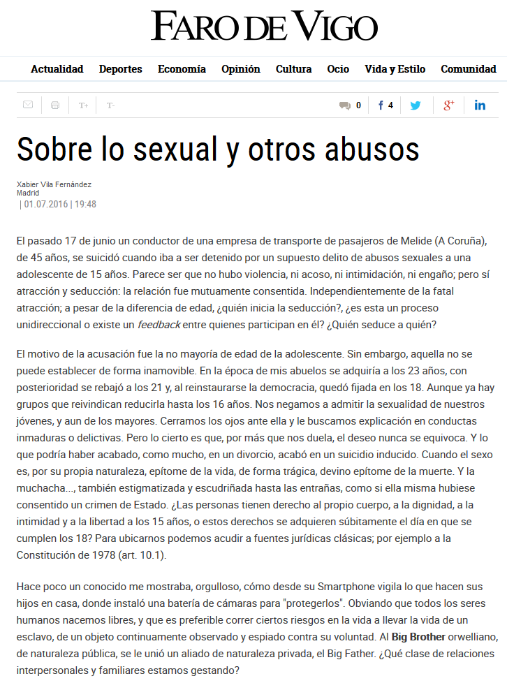 Sobre lo sexual y otros abusos